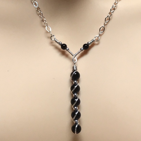 Pamynthia Designs Jewelry Black Onyx Sterling Silver Y Style